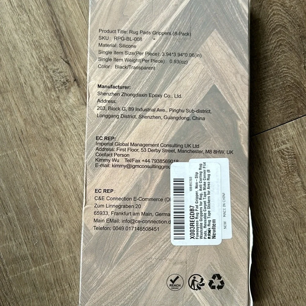 4/$25 rug grippers pack of 8 reusable and washable for area rug - Picture 3 of 5